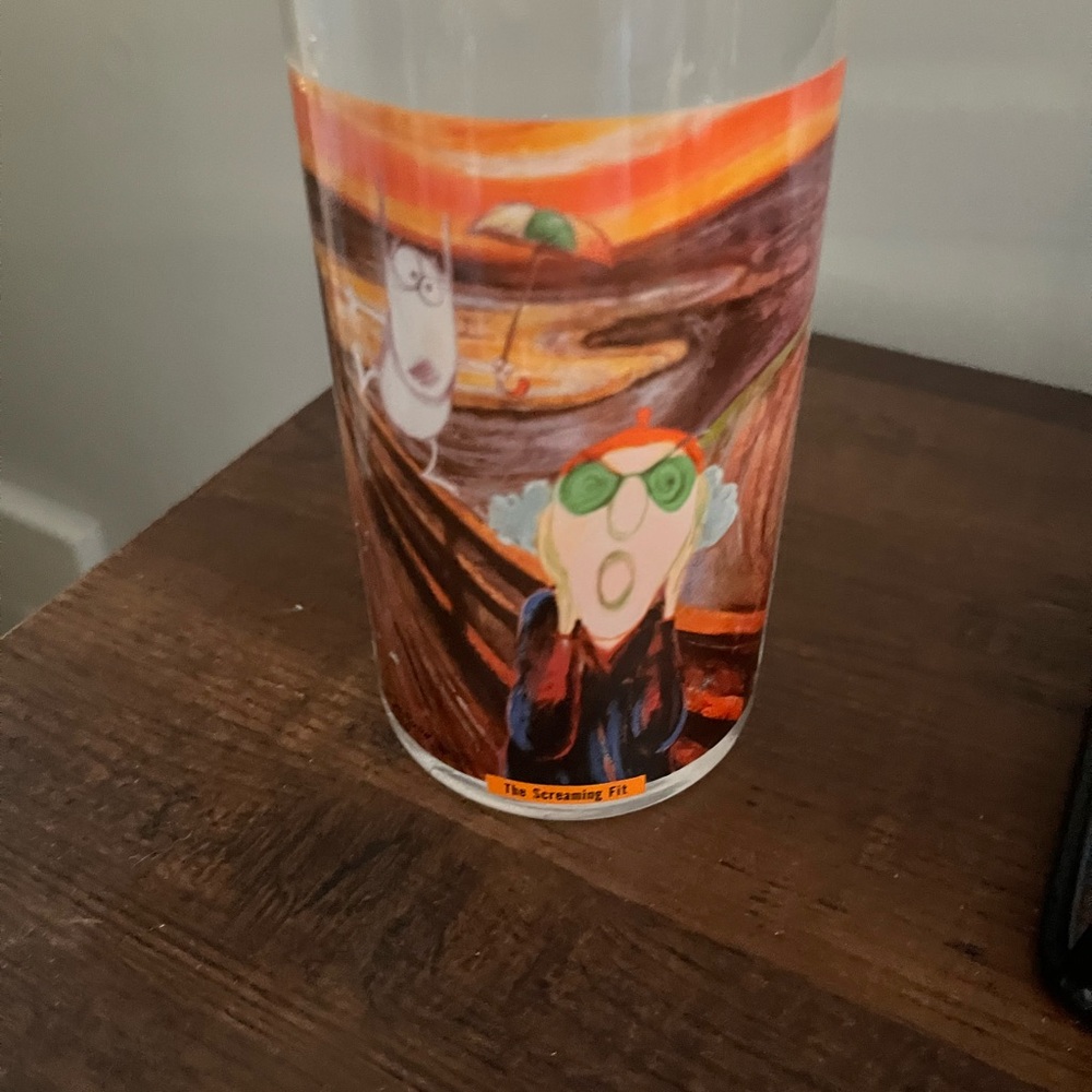 The Scream-Inspired Art Glass - vintage Maxine cartoon glass by Hallmark